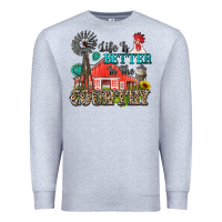 Heather Grey life is better in the country Premium Sweatshirt - Zillion Design Studio
