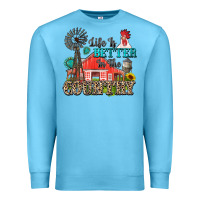 Ocean Blue life is better in the country Premium Sweatshirt - Zillion Design Studio