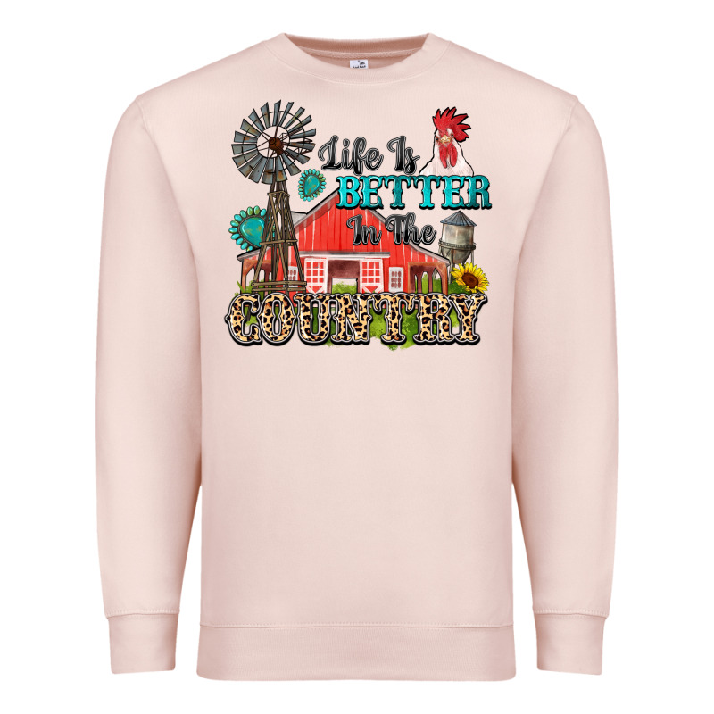 Life Is Better In The Country Premium Sweatshirt by Zillion Design Studio | Teevron