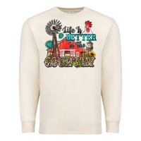 Sandshell life is better in the country Premium Sweatshirt - Zillion Design Studio