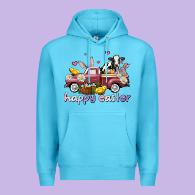Happy Easter Trucks Premium Hoodie Designed By Adodesignshop