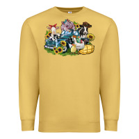 Antique Gold farm animals truck Premium Sweatshirt - Zillion Design Studio
