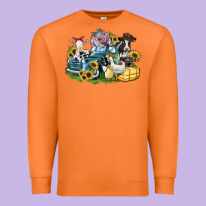 Farm Animals Truck Premium Sweatshirt Designed By Zillion Design Studio