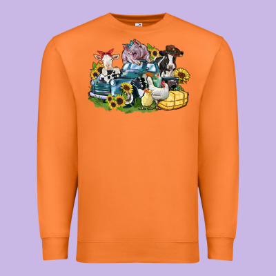 Premium Sweatshirt farm animals truck