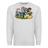Dove Grey farm animals truck Premium Sweatshirt - Zillion Design Studio