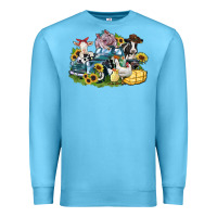 Ocean Blue farm animals truck Premium Sweatshirt - Zillion Design Studio