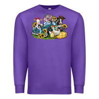 Purple farm animals truck Premium Sweatshirt - Zillion Design Studio