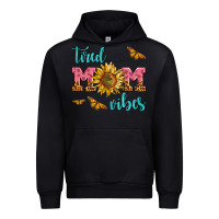 Black tired mom vibes Urban Hoodie - AdoDesignShop