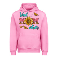 Fuchsia Pink tired mom vibes Urban Hoodie - AdoDesignShop