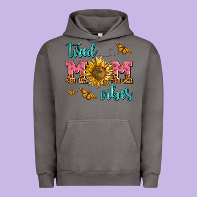 Tired Mom Vibes Urban Hoodie Designed By Adodesignshop