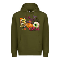Army Green the boo crew Premium Hoodie - AdoDesignShop