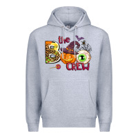 Heather Grey the boo crew Premium Hoodie - AdoDesignShop