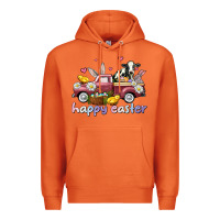 Carrot happy easter trucks Premium Hoodie - AdoDesignShop