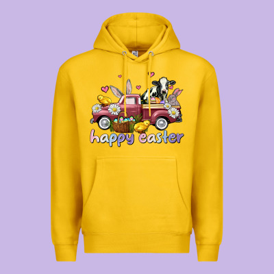 Happy Easter Trucks Premium Hoodie Designed By Adodesignshop