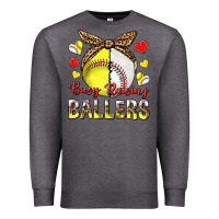 Charcoal Heather busy raising ballers with baseball and softball Premium Sweatshirt - texasbilliewilder