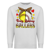 Dove Grey busy raising ballers with baseball and softball Premium Sweatshirt - texasbilliewilder