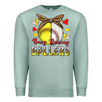 Seafoam busy raising ballers with baseball and softball Premium Sweatshirt - texasbilliewilder