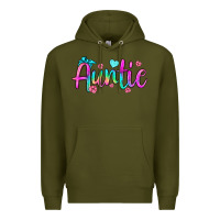 Army Green auntie Premium Hoodie - JahusDesignShop
