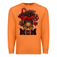 Carrot cheer mom afro messy bun Premium Sweatshirt - texasbilliewilder