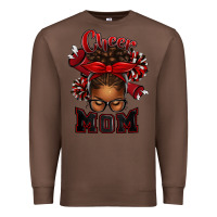 Chestnut cheer mom afro messy bun Premium Sweatshirt - texasbilliewilder