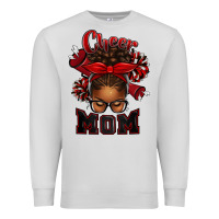 Dove Grey cheer mom afro messy bun Premium Sweatshirt - texasbilliewilder