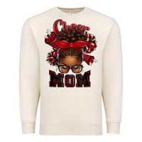 Sandshell cheer mom afro messy bun Premium Sweatshirt - texasbilliewilder