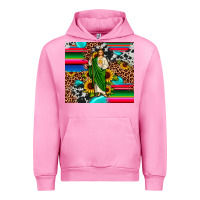 Fuchsia Pink san judas leopard cowhide gemstone Urban Hoodie - JahusDesignShop