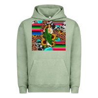 Pigment Oil Green san judas leopard cowhide gemstone Urban Hoodie - JahusDesignShop