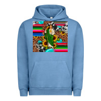 Pigment Pebble Blue san judas leopard cowhide gemstone Urban Hoodie - JahusDesignShop