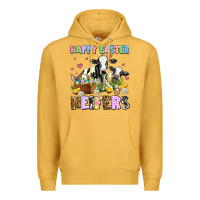 Mustard happy easter heifer's Premium Hoodie - AdoDesignShop