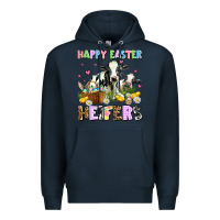 Navy happy easter heifer's Premium Hoodie - AdoDesignShop
