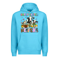 Ocean Blue happy easter heifer's Premium Hoodie - AdoDesignShop