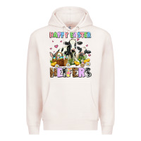 Pale Pink happy easter heifer's Premium Hoodie - AdoDesignShop