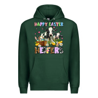 Sports Green happy easter heifer's Premium Hoodie - AdoDesignShop