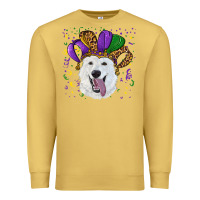 Antique Gold mardi gras hat  white shepherd Premium Sweatshirt - RanaPortraitStore