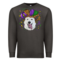 Smoke mardi gras hat  white shepherd Premium Sweatshirt - RanaPortraitStore