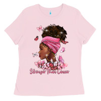 Bubblegum Pink stronger than cancer Ladies Tee - BarkalooDesign