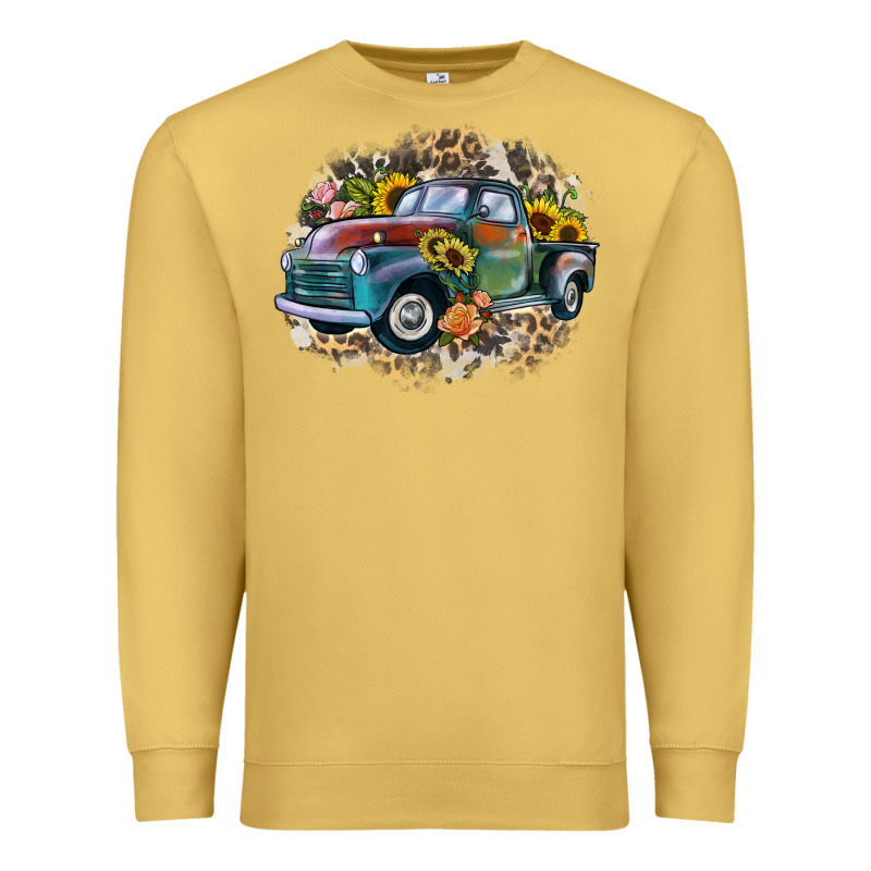Vintage Truck Western Premium Sweatshirt by Zillion Design Studio | Teevron