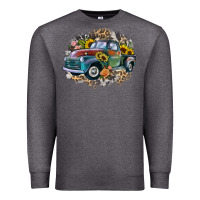 Charcoal Heather vintage truck western Premium Sweatshirt - Zillion Design Studio