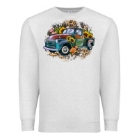 Oatmeal Heather vintage truck western Premium Sweatshirt - Zillion Design Studio