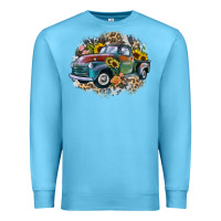 Ocean Blue vintage truck western Premium Sweatshirt - Zillion Design Studio