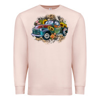 Pale Pink vintage truck western Premium Sweatshirt - Zillion Design Studio