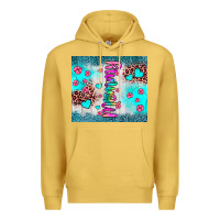 Antique Gold mommy leopard turquoise Premium Hoodie - JahusDesignShop