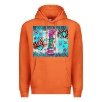 Carrot mommy leopard turquoise Premium Hoodie - JahusDesignShop