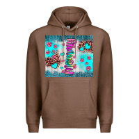 Chestnut mommy leopard turquoise Premium Hoodie - JahusDesignShop