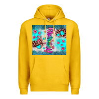 Lemon mommy leopard turquoise Premium Hoodie - JahusDesignShop