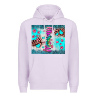 Lilac mommy leopard turquoise Premium Hoodie - JahusDesignShop