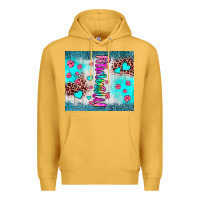 Mustard mommy leopard turquoise Premium Hoodie - JahusDesignShop