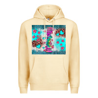 Pina Colada mommy leopard turquoise Premium Hoodie - JahusDesignShop