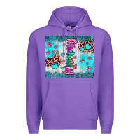 Purple mommy leopard turquoise Premium Hoodie - JahusDesignShop